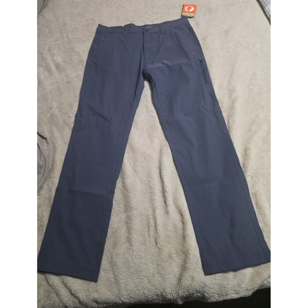 The American Outdoorsman Straight Leg Flat Front Stretch Pants Gray 34